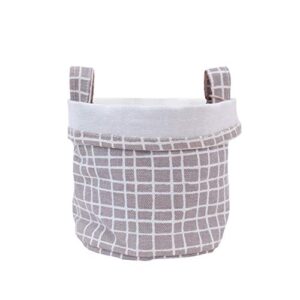 maika recycled canvas storage bucket 3-pack, size medium, woven grey