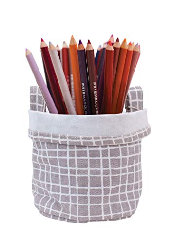 MAIKA Recycled Canvas Storage Bucket 3-pack, Size Medium, Woven Grey