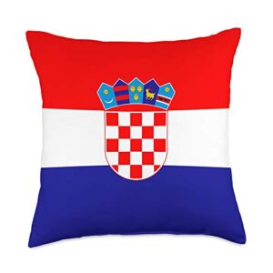 miftees country flag gifts croatia croatian flag throw pillow, 18x18, multicolor