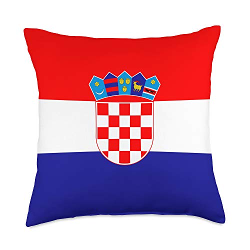 Miftees Country Flag Gifts Croatia Croatian Flag Throw Pillow, 18x18, Multicolor