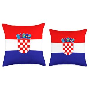 Miftees Country Flag Gifts Croatia Croatian Flag Throw Pillow, 18x18, Multicolor