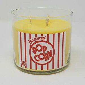 Buttered Popcorn Candle ~ by S&M Candle Factory~ Premium 100% All Natural Soy Candle ~ Movie Night Candle ~ Highly Scented (Large 3 Wick)