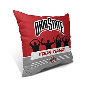 Ohio State Buckeyes Silhouette Throw Pillow | Personalized | Custom