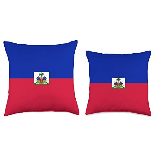 Miftees Country Flag Gifts Haiti Haitian Flag Throw Pillow, 16x16, Multicolor