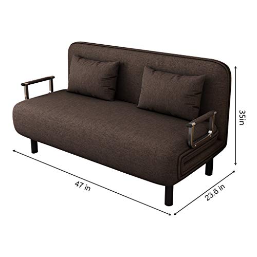 MINIKID 【US Fast Shipment】 Convertible Sofa Bed Folding Sleeper Sofa, 4-in-1 Multi-Function Sofa Bed, Ottoman Sleeper, Convertible Chair Bed for Living Room/Bedroom/Small Apartment (Coffee)