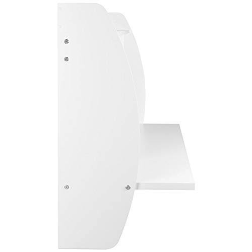 Wide Floating Desk, White