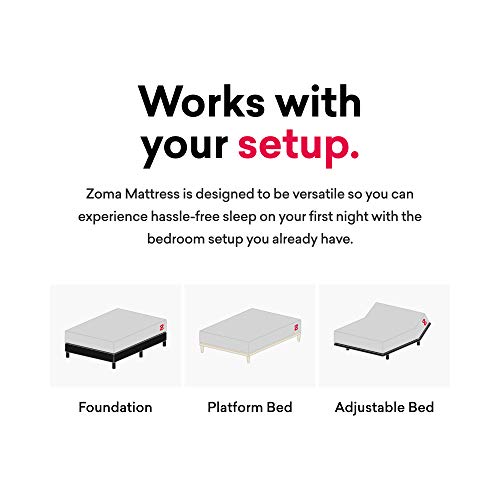 ZOMA Start Full Mattress, 10" Inch Memory Foam Full Bed Mattress in a Box with CertiPUR-US Certified Foam for a Supportive & Cooler Sleep, Medium-Soft Feel, Fiberglass Free Mattress | Made in USA