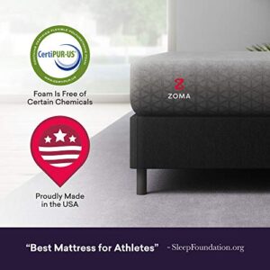 ZOMA Start Full Mattress, 10" Inch Memory Foam Full Bed Mattress in a Box with CertiPUR-US Certified Foam for a Supportive & Cooler Sleep, Medium-Soft Feel, Fiberglass Free Mattress | Made in USA