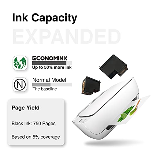 Economink 64XL Black Ink Cartridge, Remanufactured Replacement for HP 64 HP64 Worked with HP Envy Photo 7855 7155 6255 7164 6222 6252 7134 7830 7864 7800 6230 6220 6234 7120 Tango Smart Printer