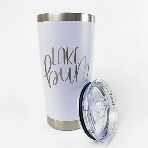 Lake Life Insulated Coffee Tumbler, Lake House Gifts, Travel Mug Stainless Steel Camping Mug RV Accessories