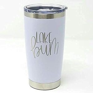 Lake Life Insulated Coffee Tumbler, Lake House Gifts, Travel Mug Stainless Steel Camping Mug RV Accessories