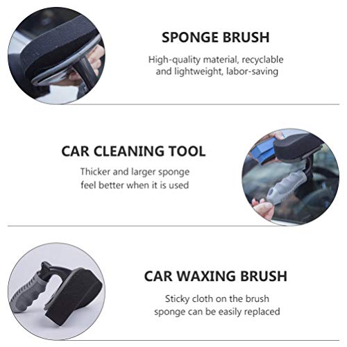 VICASKY Tire Shine Wax Applicator Tire Brush Tire Dressing Applicator Pad Keeps Tires Shine Reusable and Washable for Tire Detailing Waxing Brush