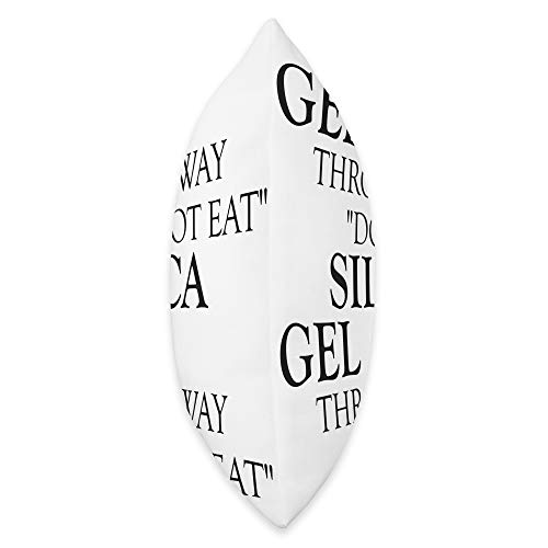 Silly Snacky Snacks DO NOT EAT SILICA GEL Desiccant Silica Gel DO NOT EAT Away Black Throw Pillow, 16x16, Multicolor