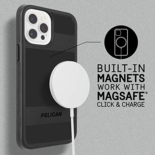 Pelican - PROTECTOR Series - Case for iPhone 12 Pro Max (5G) - Compatible with MAGSAFE Accessories & Charging - 15 ft Drop Protection - 6.7 Inch - Black