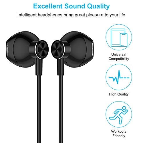 USB C Headphones, ACAGET Galaxy S21 Ultra Earbuds Wired Earphone for Android Semi in Ear USB Type C Headphone HiFi Stereo USB C Earphones for Samsung Galaxy S22 S23 Plus S20 FE A53 Tab S7 S6 S5e Black