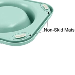 L.D.Dog Cat Food Bowls, Cat Bowls Non-Skid and Non-Spill Silicone Pads with PP Stand, Removable Stainless Steel Food and Water Dishes for Cats, Small Size Dogs