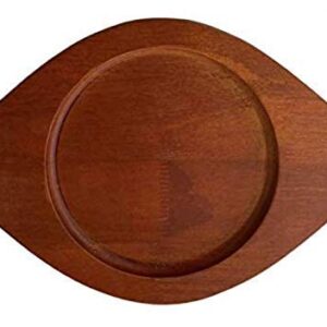 Sunrise Kitchen Supply Wood Underliner/Trivet for Cast Iron (Dark Brown)