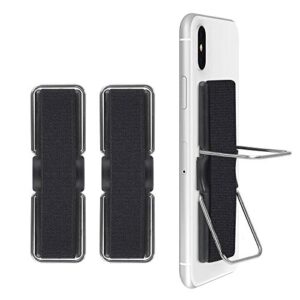 phone grip, cisid cell phone strap stand for back of phone loop holder for hand suitable for iphone, samsung galaxy and all smartphones(black,2 pcs)