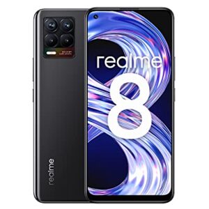 Realme 8 4G Dual SIM 128GB ROM + 6GB RAM (GSM Only | No CDMA) Factory Unlocked 4G/LTE Smartphone (Cyber Black)-International Version