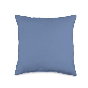 vine mercantile simple chic solid color dark periwinkle blue throw pillow, 16x16, multicolor
