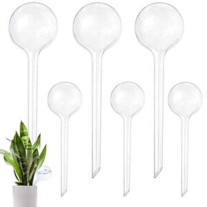jnynhha 6pcs clear plant watering bulbs,automatic watering globes,plastic self watering bulbs ball for plant,garden,indoor outdoor decoration