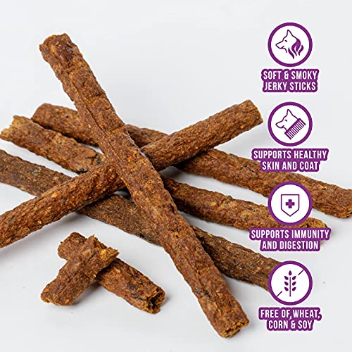 WILD NATURE All Natural Jerky Dog Treats | Duck, Chicken, and Beef Jerky Dog Treats Made in The USA | High Protein, Grain Free Superfood for Dogs | Perfect Training Treats for All Sized Dogs
