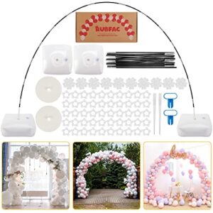 rubfac balloon arch stand, 10ft wide adjustable balloon arch kit with water fillable base, 60pcs balloon clip, balloon strip, tie tool, for wedding birthday party supplies halloween decoration