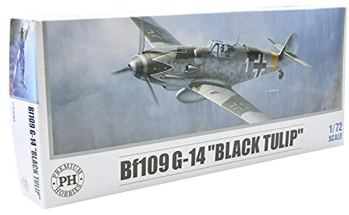 Premium Hobbies Bf 109 G-14 Black Tulip 1:72 Plastic Model Airplane Kit 127V