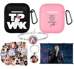 airpods case treat people with kindness merch, case cover compatible with airpod 1&2| poster|bracelet keychain 50 pcs stickers for man, woman, teens, girls, boys (f)