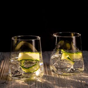 Krosno Water Juice Drinking Glasses | Set of 6 | 12.9 oz | Avant-Garde Collection | Crystal Glass | Perfect for Home, Restaurants and Parties | Dishwasher Safe