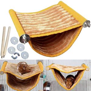 funmove hamster hammock house mouse rat hanging swing warm bed small pet animal double layer cage tent hut nest for mouse rat hamster playing sleeping