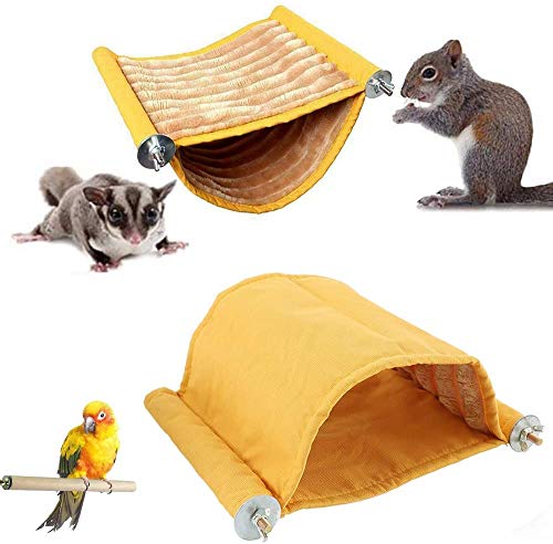 FunMove Hamster Hammock House Mouse Rat Hanging Swing Warm Bed Small Pet Animal Double Layer Cage Tent Hut Nest for Mouse Rat Hamster Playing Sleeping