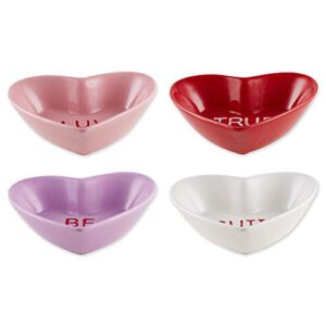 dii valentine's day table top collection, candy bowls, sweet talk, 4 piece, candy bowls, sweet talk