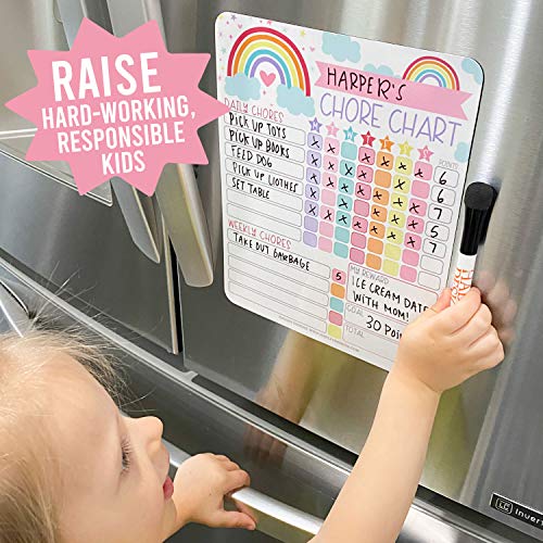 Rainbow Kids Chore Chart Magnetic, Reward Chart for Kids, Good Behavior Chart for Kids at Home, My Responsibility Chart for Kids, Magnetic Reward Chart for Kids Behavior, Chore Chart for One Child