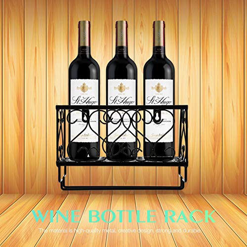 Cabilock Metal Hangers Wall Mount Clothes Rack Wall Mounted Wine Rack Wire Wine Glass Rack Wine Bottle Holder Wine Glass Hanger Stemware Rack for Bar Kitchen Metal Clothes Hanger Wall Clothes Rack