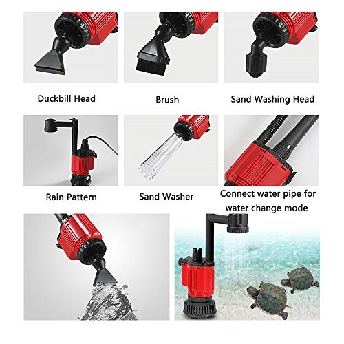 FeelGlad Aquarium Vacuum Gravel Cleaner - Electric Automatic Fish Tank Water Change Siphon with Flow Control, 4 Extra Long Tube(6.8ft) / Water Changer/Sand Cleaner/Water Flow/Water Shower