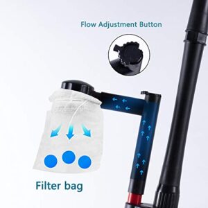 FeelGlad Aquarium Vacuum Gravel Cleaner - Electric Automatic Fish Tank Water Change Siphon with Flow Control, 4 Extra Long Tube(6.8ft) / Water Changer/Sand Cleaner/Water Flow/Water Shower