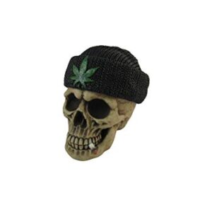 DWK Marijuana Leaf Skeleton 420 Box with Lid | Herbal Box Goth Decorations | Smoker Accessories and Marijuana Home Decor | Goth Gifts for Home - 6"