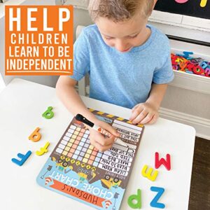 Construction Kids Chore Chart Magnetic, Reward Chart for Kids, Good Behavior Chart for Kids at Home, My Responsibility Chart for Kid, Magnetic Reward Chart for kids Behavior, Chore Chart for One Child