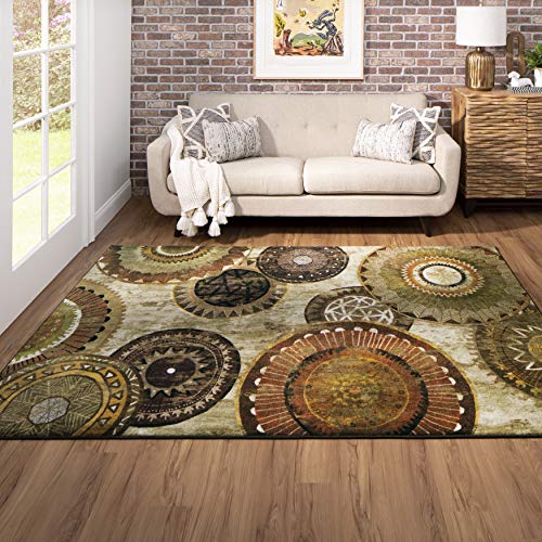 Mohawk Home Medallion 4' x 6' Armindale Brown Area Rug