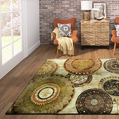 Mohawk Home Medallion 4' x 6' Armindale Brown Area Rug