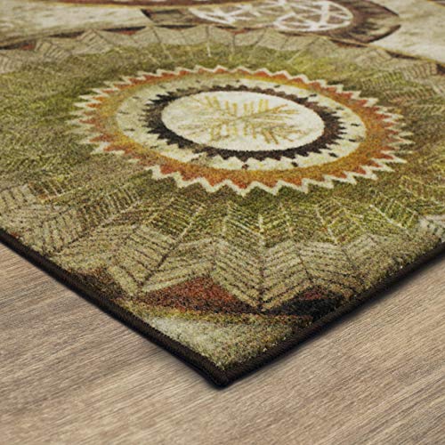 Mohawk Home Medallion 4' x 6' Armindale Brown Area Rug