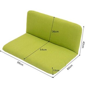 UXZDX Lazy Sofa,Large Floor Sofa Adjustable Back Video Gaming Sofa Folding for Bedroom Living Room Home Office Lounge,Green 98cmx60cmx43cm