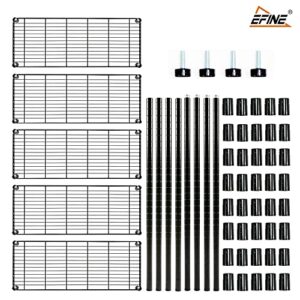 EFINE 5-Tier Steel Wire Shelving Rack with 5-Shelf Liners, Adjustable, NSF Certified Heavy Duty, 350lbs Loading Capacity Per Shelf(36"W x 14"D x 72"H)Pole Diameter 1"