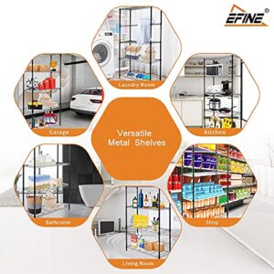 EFINE 5-Tier Steel Wire Shelving Rack with 5-Shelf Liners, Adjustable, NSF Certified Heavy Duty, 350lbs Loading Capacity Per Shelf(36"W x 14"D x 72"H)Pole Diameter 1"