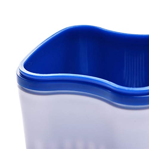 Folca Denture box double-layer portable storage box Denture Bath Cases, Denture Cups, Denture Boxes Bath, Denture Case, Dentures Container with Basket Denture Holder