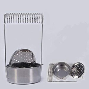 Adtop Portable Brush Washer Stainless Steel Paint Brush Basin with Brush Organizer for Art Brushes Cleaning and Drying