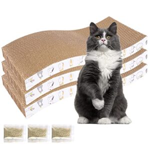 patiencet 3 pack cat scratcher pad recycle corrugated cat scratching pad type s cat scratch pad lounger sofa for furniture protector