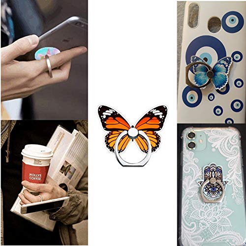 AISIBO Butterfly Phone Ring Stand Holder, 360 Rotation Finger Ring Grip Stand for Cell Phones, Smartphones and Tablets