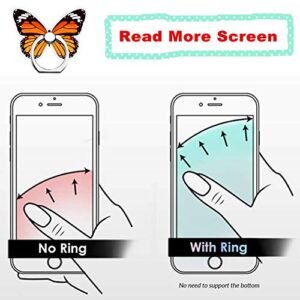 AISIBO Butterfly Phone Ring Stand Holder, 360 Rotation Finger Ring Grip Stand for Cell Phones, Smartphones and Tablets